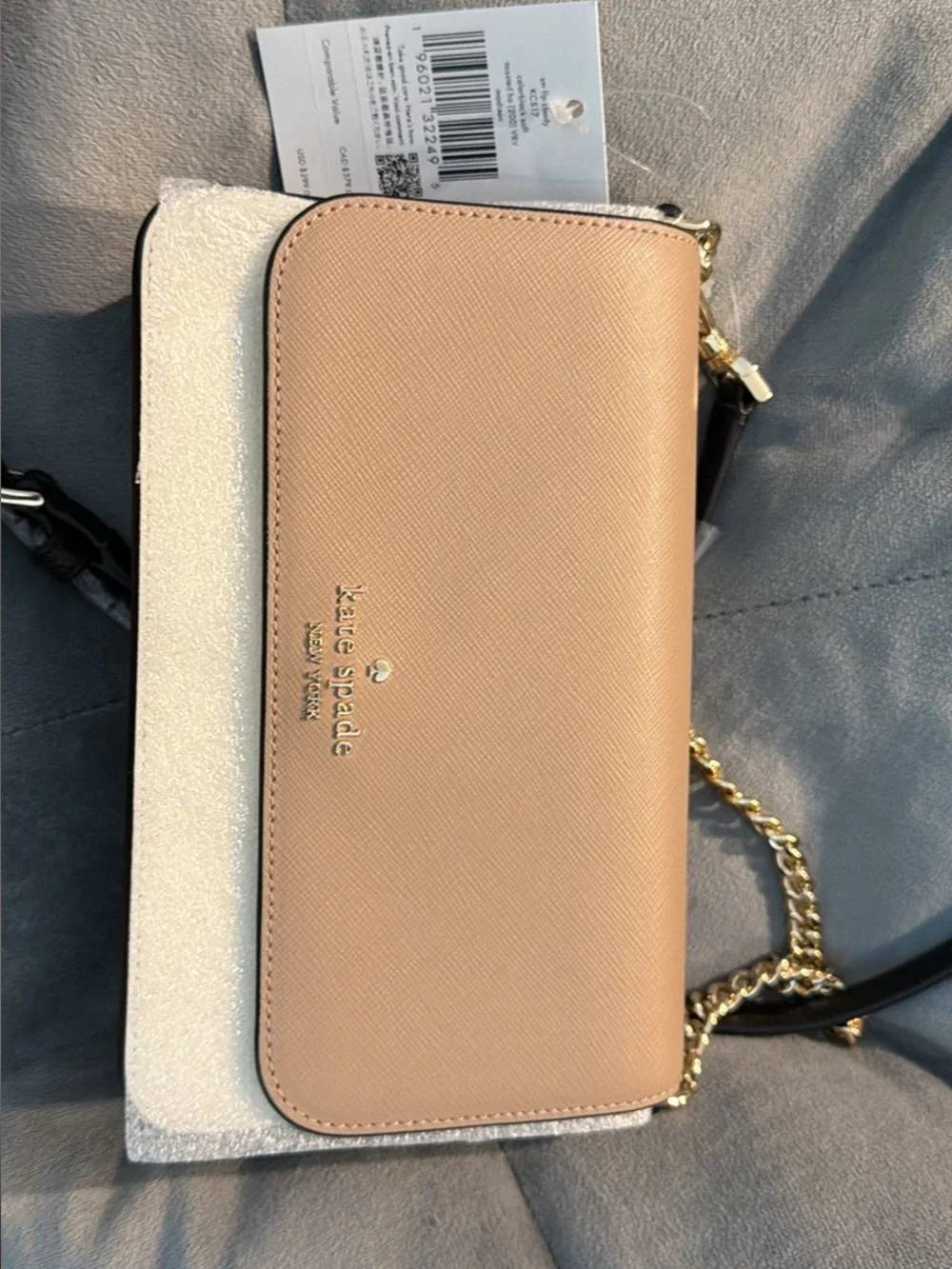 kate spade Blush Pink and Metallic Crossbody Wallet